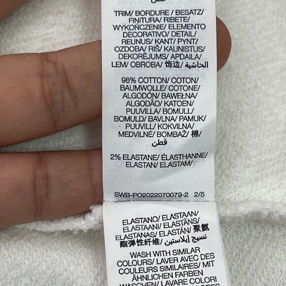 SWEATY BETTY #SB8086 Women's White Cora Cotton Cardigan Size US 8 - Picture 7 of 10